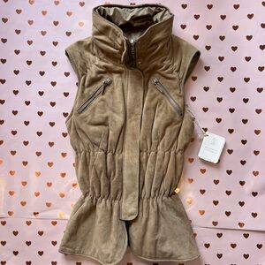 Brunello Cucinelli Suede Vest, size 40 (XS/S)